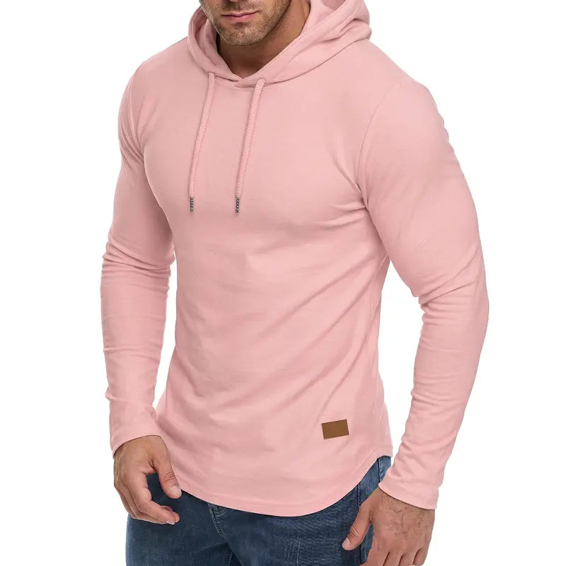 Men’s Muscle Hoodie Fleece Pullover Sweatshirt