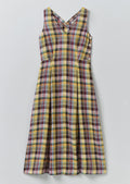 Gelato Check Linen Dress | Multi