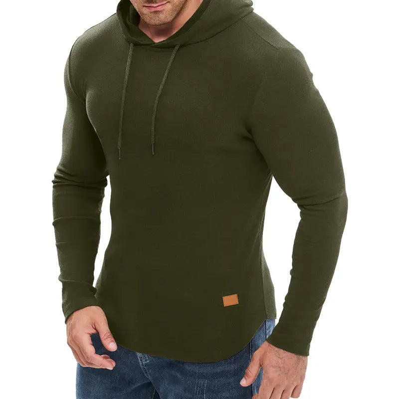 Men’s Muscle Hoodie Fleece Pullover Sweatshirt