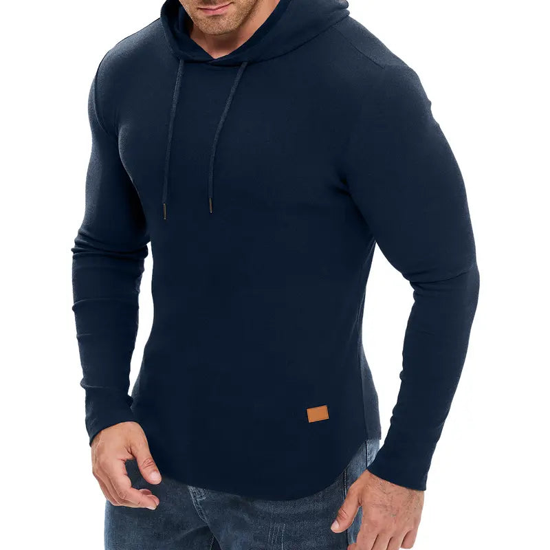 Men’s Muscle Hoodie Fleece Pullover Sweatshirt